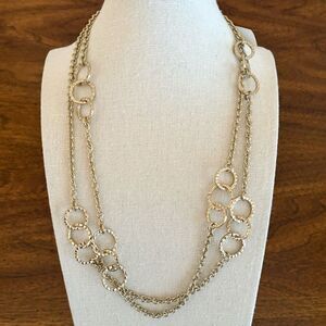 Banana Republic | Circle Station Necklace | 44” Length